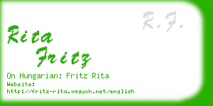 rita fritz business card